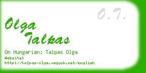 olga talpas business card